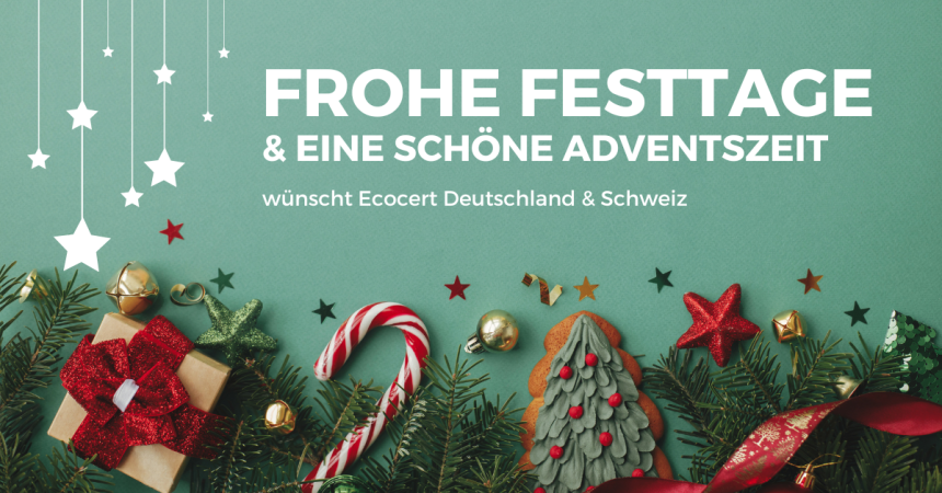 Schöne Feiertage wünscht ECOCERT Ecocert